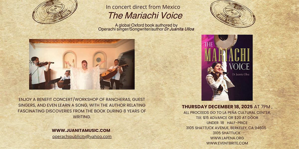 The Mariachi Voice - In Concert Direct from Mexico, 18 December | Event in Berkeley | AllEvents