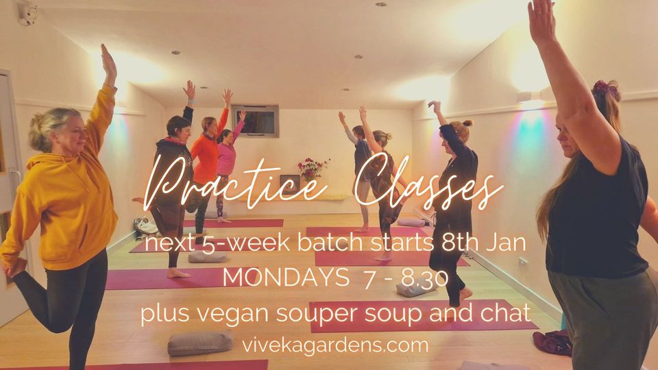 Monday Night Hatha Yoga Practice Class, Viveka Gardens Retreat Place