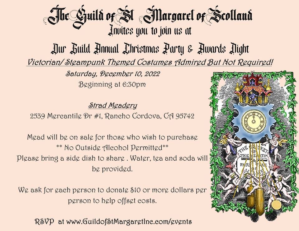 Guild Annual Christmas Party & Awards Night, Strad Meadery, Rancho