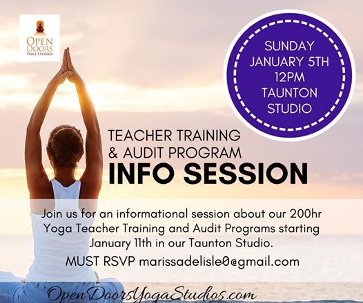 Teacher Training Info Session At Open Doors Yoga Studios Taunton