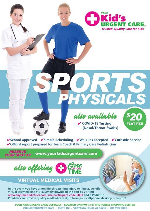 Sports Physicals 20 Walk Ins Accepted, Your Kid’s Urgent Care
