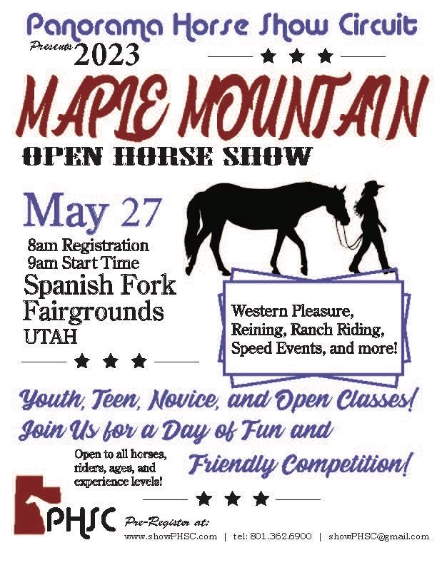 Maple Mtn Open Horse Show Spanish Fork Fairgrounds May 27 2023 AllEvents in Maple Mtn Open Horse Show Spanish Fork Fairgrounds May 27 2023 AllEvents in