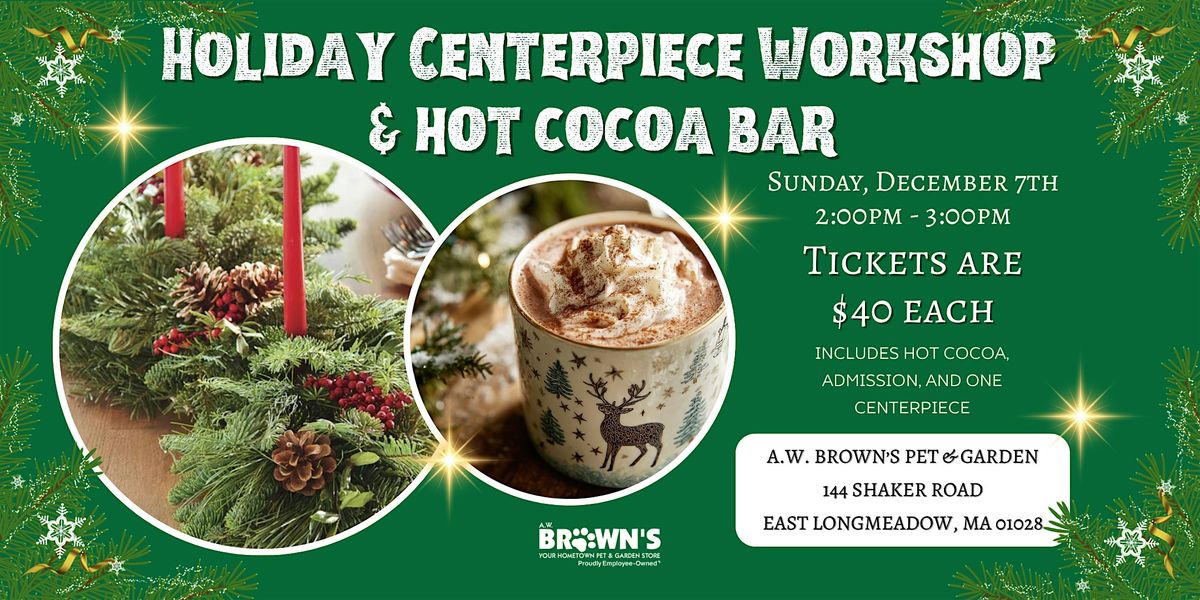 Holiday Centerpiece Workshop & Hot Cocoa Bar, 7 December | Event in East Longmeadow | AllEvents