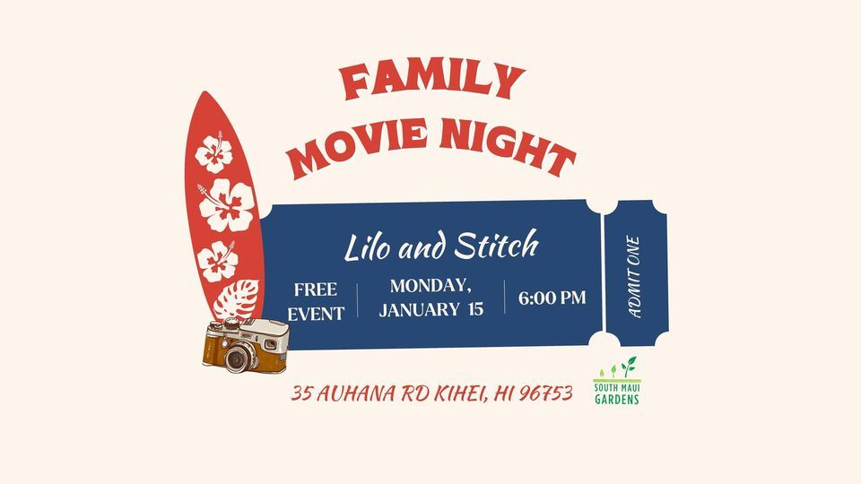 FREE Family Movie Night Featuring "Lilo and Stitch", South Maui