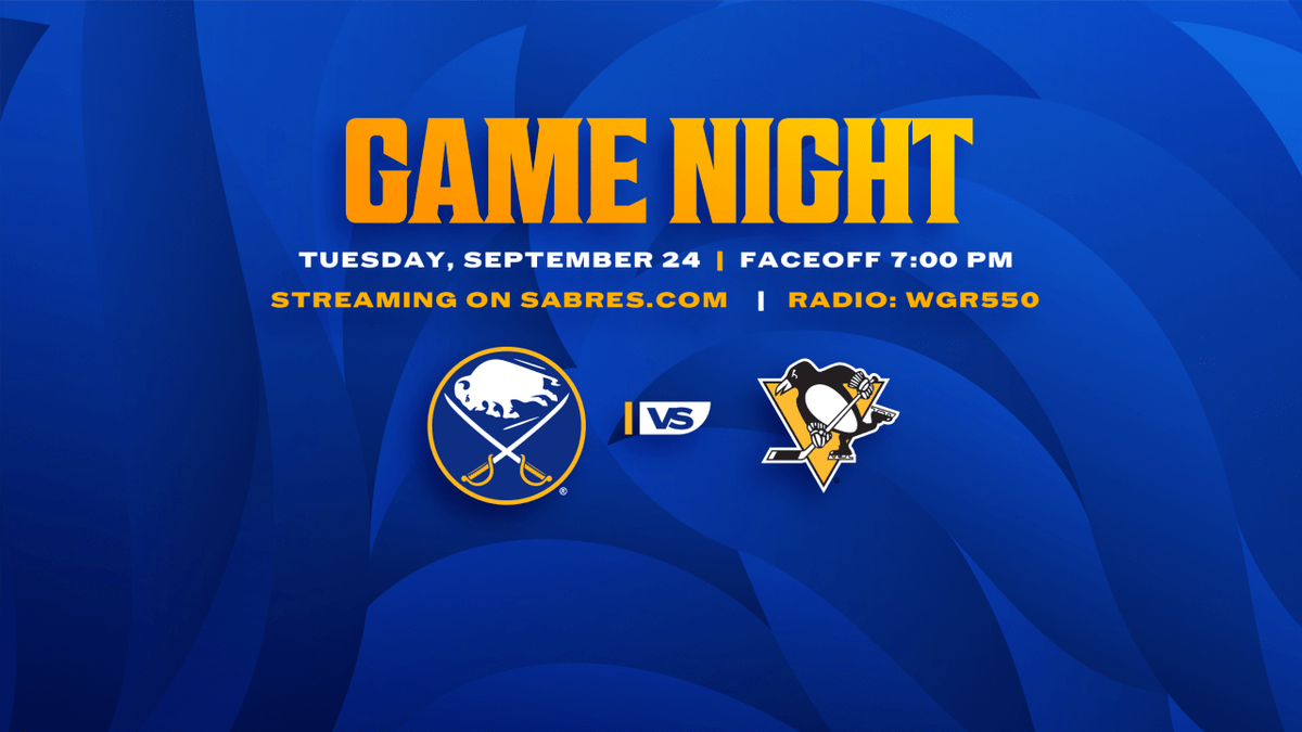 NHL Preseason - Buffalo Sabres at Pittsburgh Penguins at PPG Paints Arena, 3 October | Event in Pittsburgh