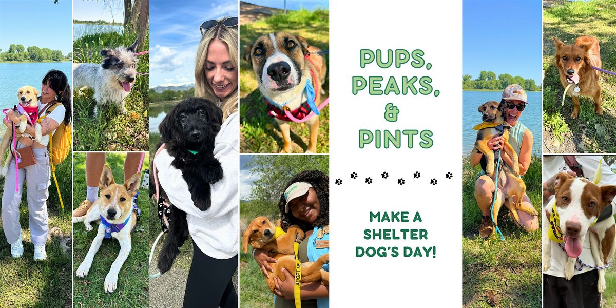 Pups, Peaks, & Pints: Walk & hang with adoptable shelter dogs!, 23 November | Event in Boulder | AllEvents