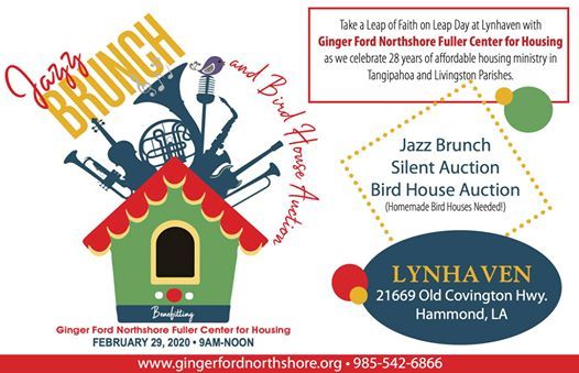 Fuller Center Jazz Brunch And Birdhouse Auction At 21669 Old