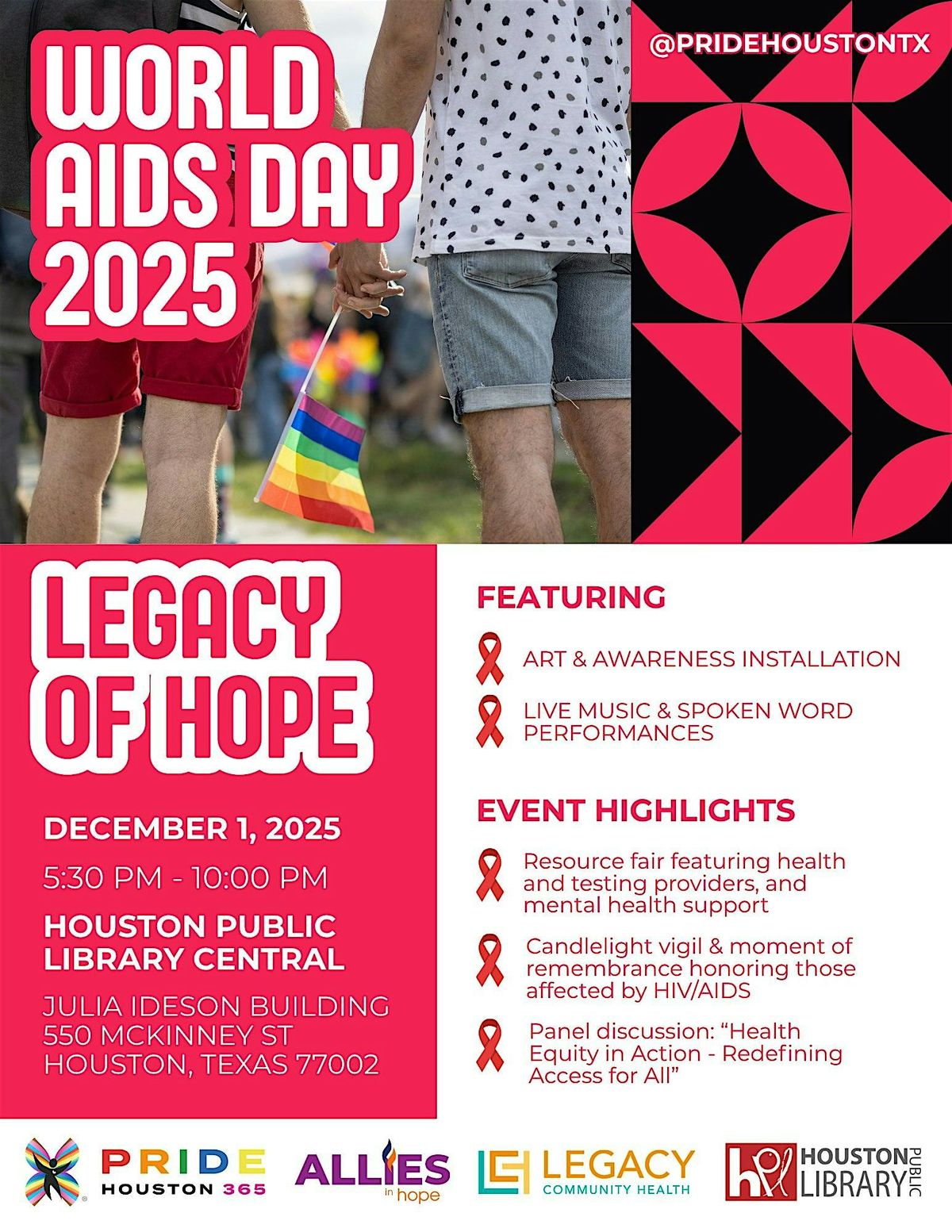 Legacy of Hope - World AIDS Day 2025, 1 December | Event in Houston | AllEvents