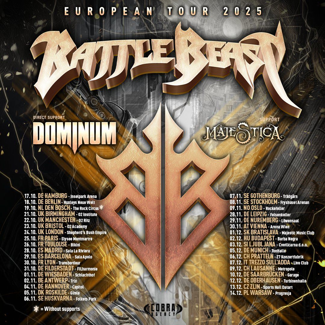 Battle Beast Wiesbaden Tickets, 1 November | Event in Wiesbaden | AllEvents