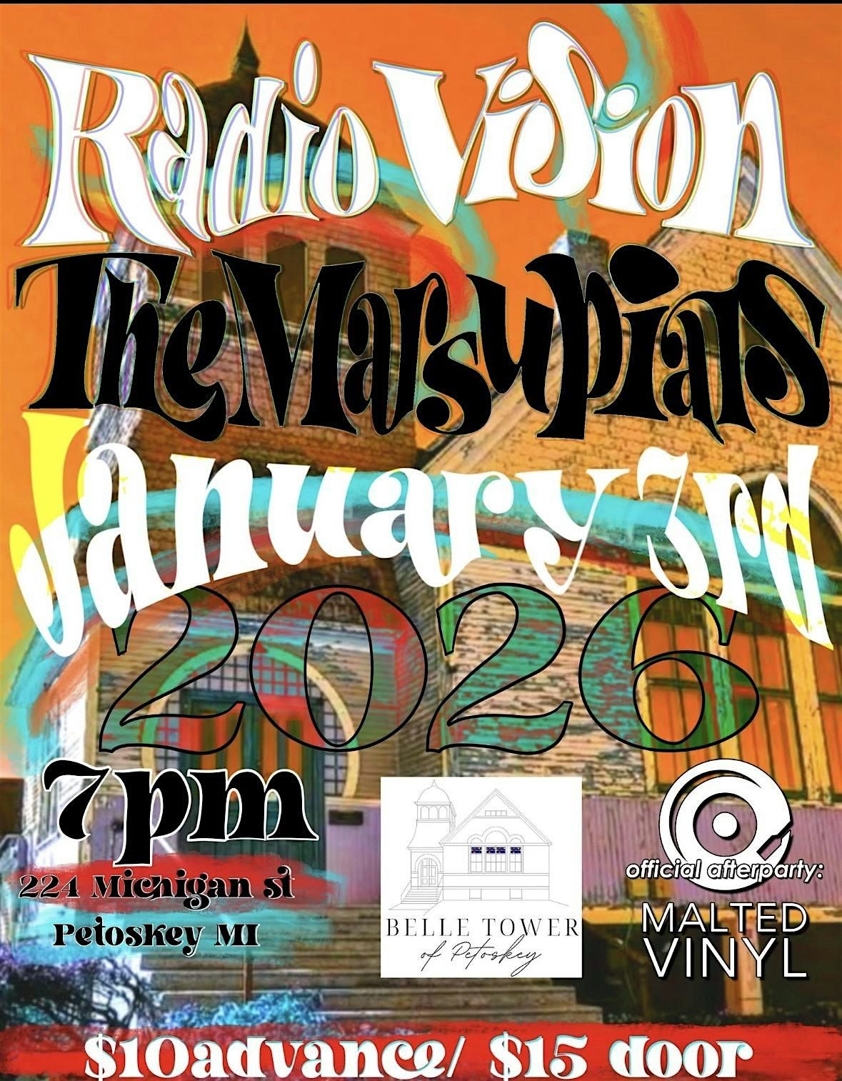 Radio Vision Album Release + The Marsupials @The Belle Tower Petoskey