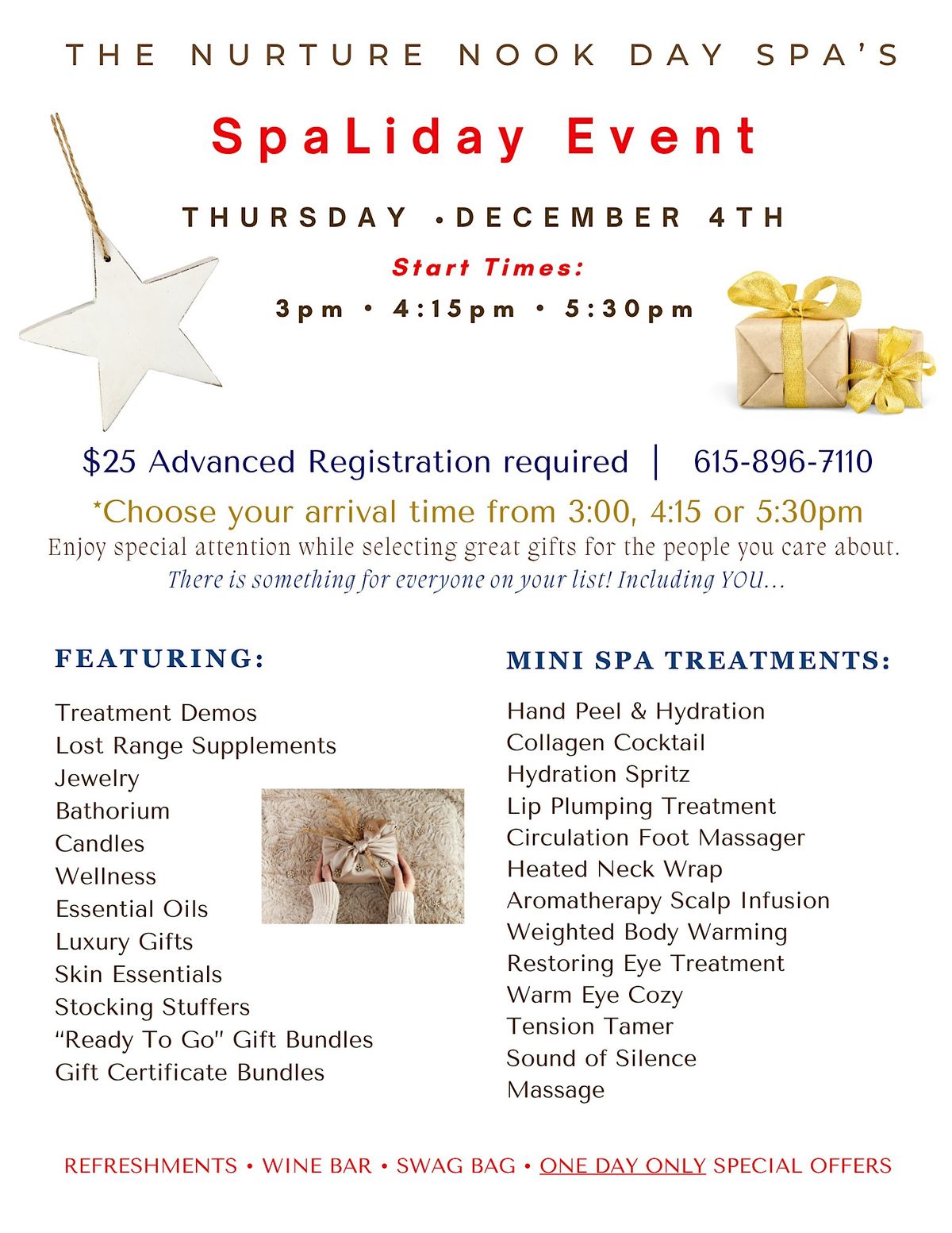 SpaLiday Preview Party, 4 December | Event in Murfreesboro | AllEvents