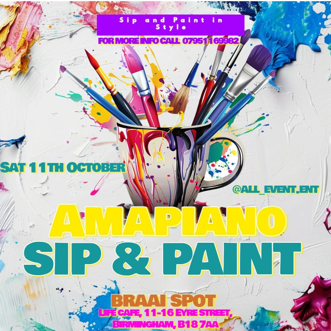 Amapiano Sip and paint 🎨, 11 October | Event in Birmingham | AllEvents