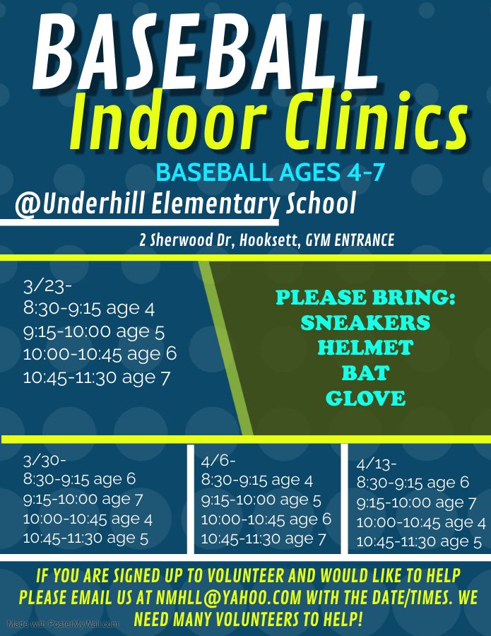 Indoor Clinics TBall and Farm Session 1, Fred C. Underhill School