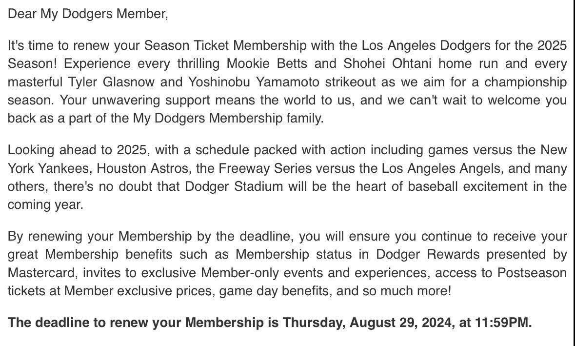 2025 Los Angeles Dodgers Season Tickets (Includes Tickets To All Regular Season Home Games), 9 May | AllEvents