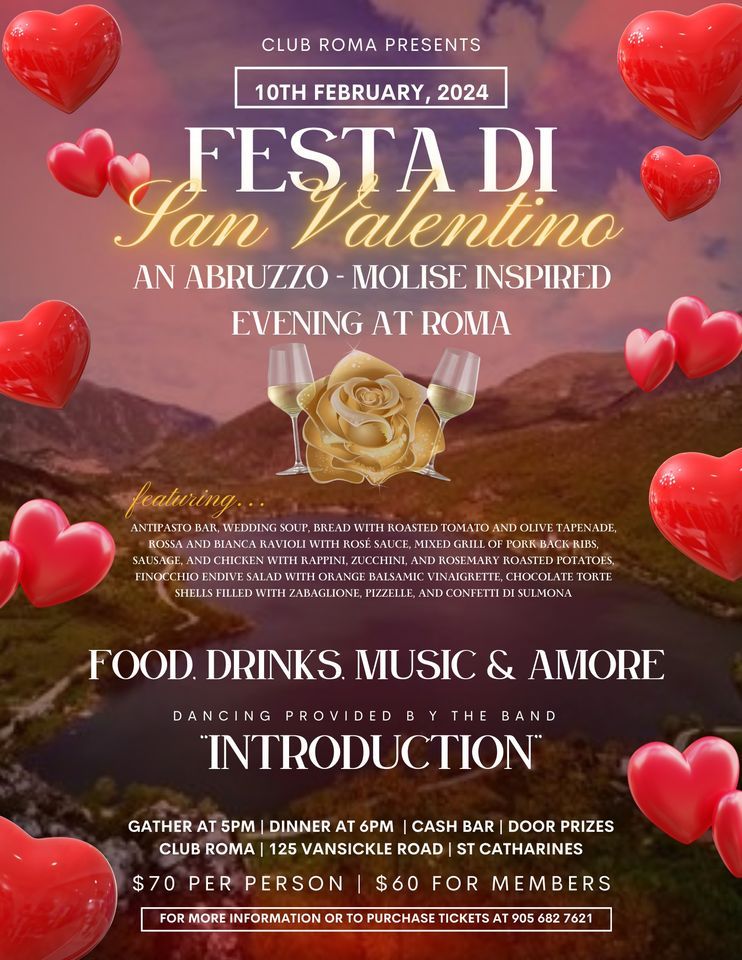 Festa di San Valentino - Valentines Event, Club Roma, St. Catharines ...