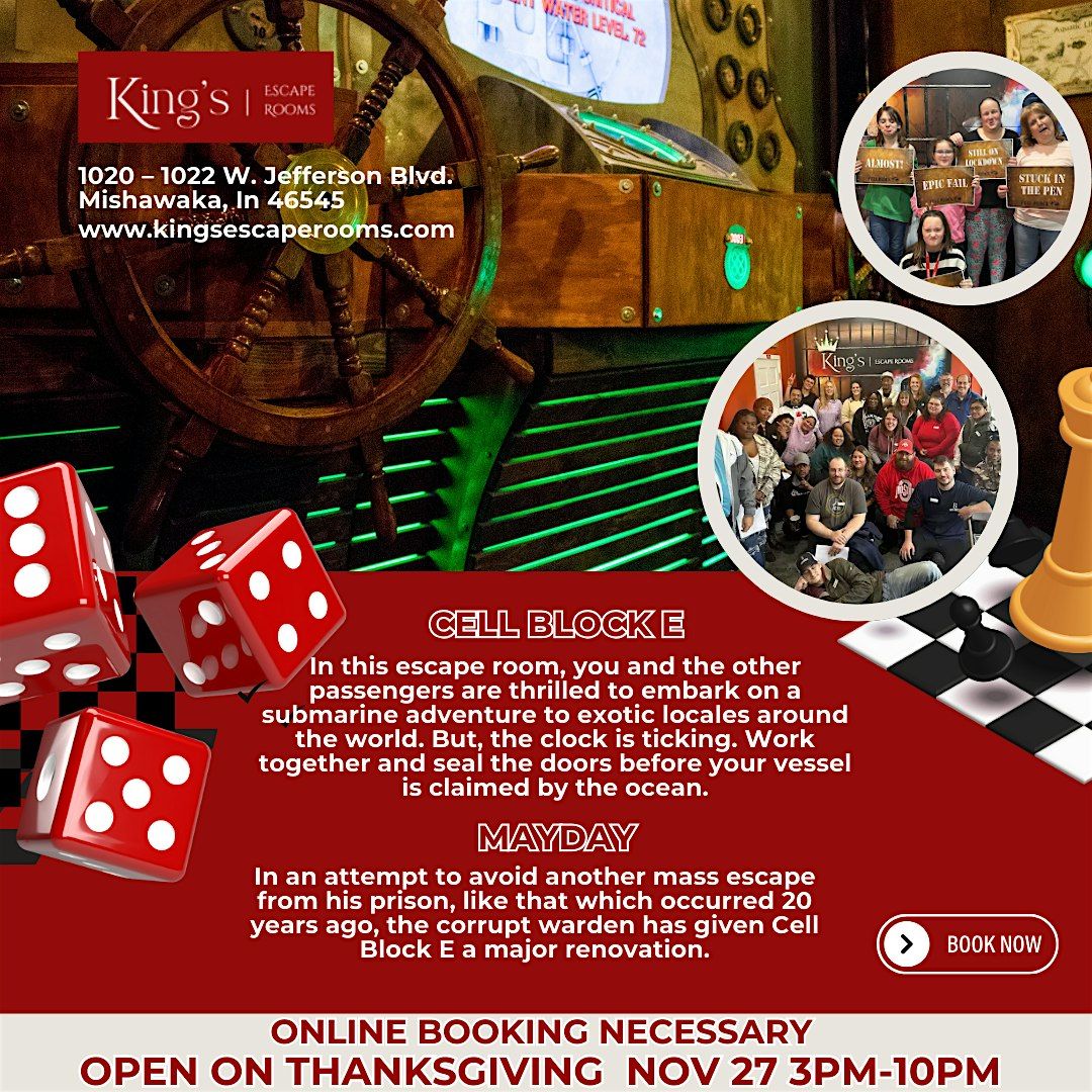 Kings Escape Rooms | Event in Mishawaka | AllEvents