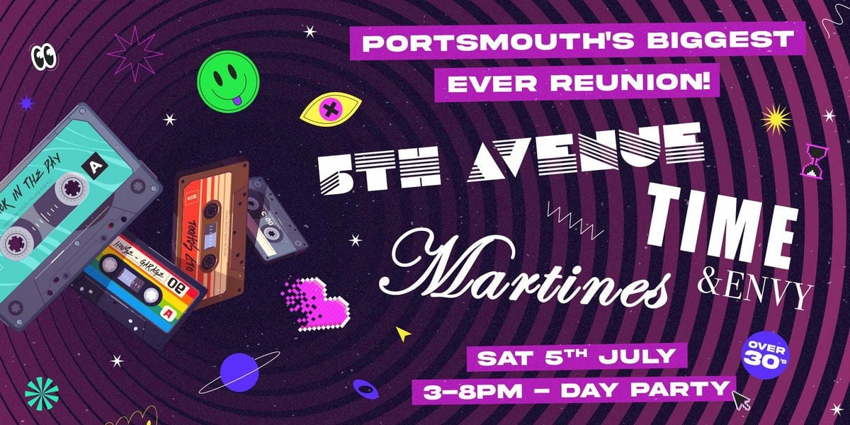 5th Ave, Time &amp; Envy and Martines Day Party Reunion for over 30's, 5 July | Event in Gosport | AllEvents