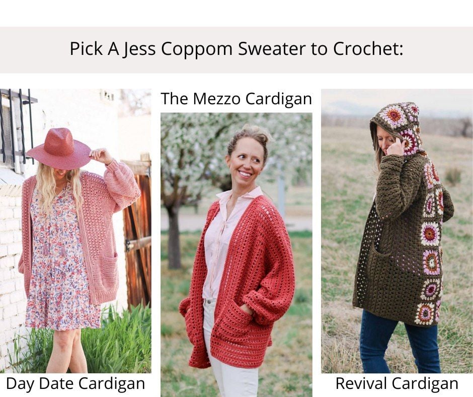 Pick A Jess Coppom Sweater to Crochet 