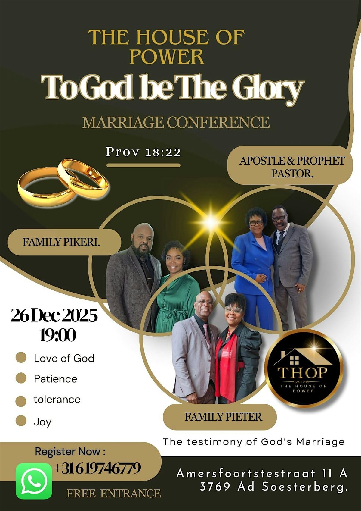 To God be the glory, 26 December | Event in Soesterberg | AllEvents
