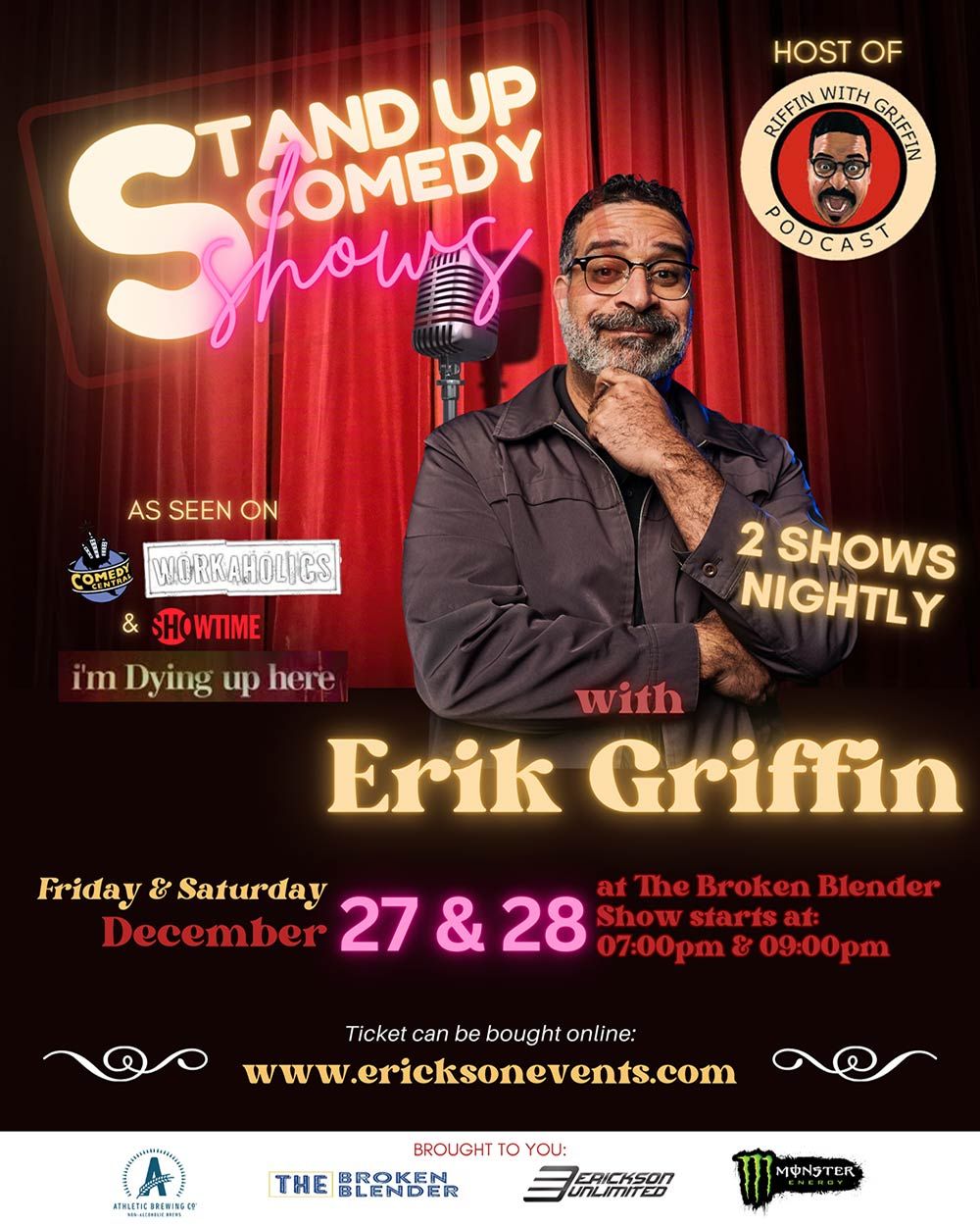 Erik Griffin, 10 July | Event in Tacoma | AllEvents