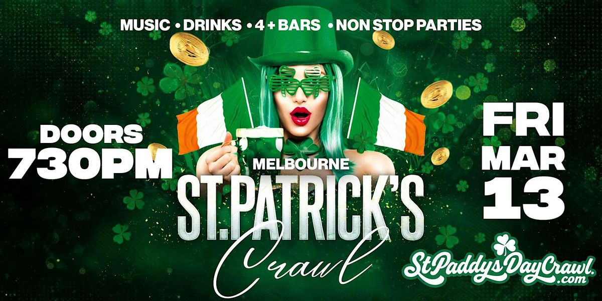 Melbourne St. Patrick's Day 2026 Bar Crawl | Friday, March 13th