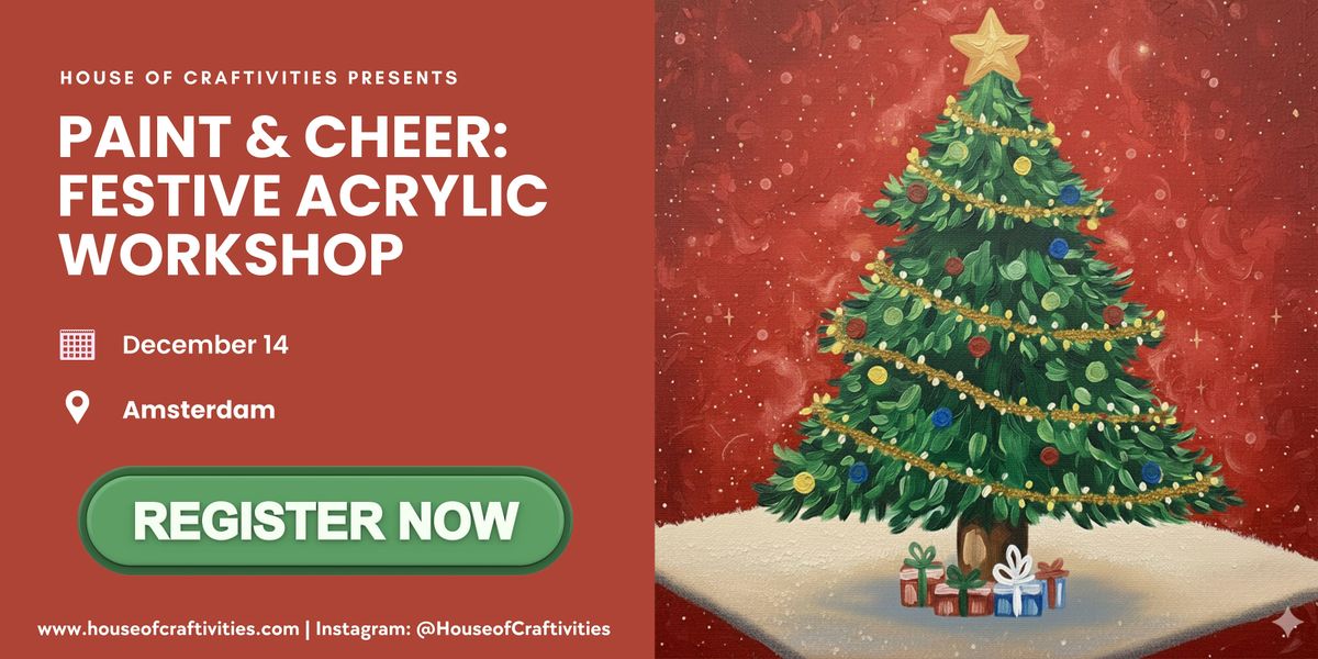 Paint & Cheer: Festive Acrylic Workshop, 14 December | Event in Amsterdam | AllEvents