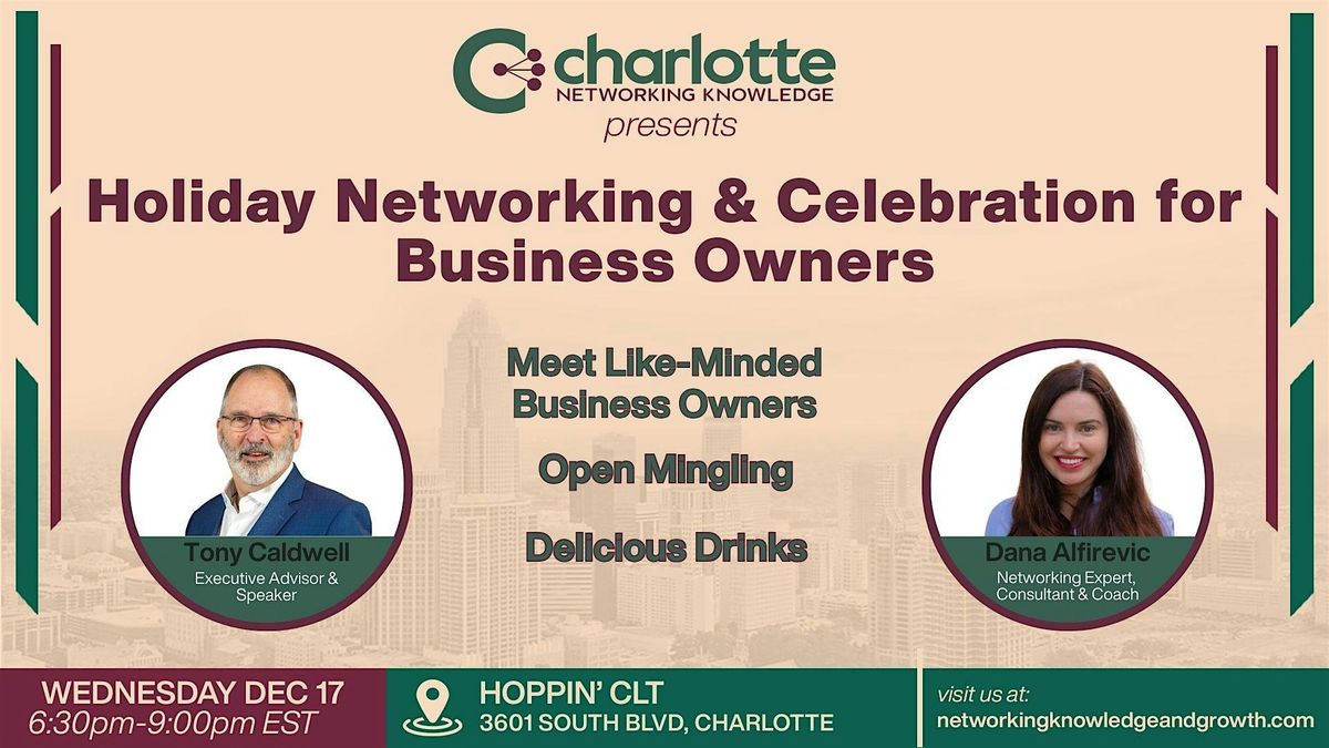 Holiday Networking & Celebration for Business Owners, 17 December | Event in Charlotte | AllEvents