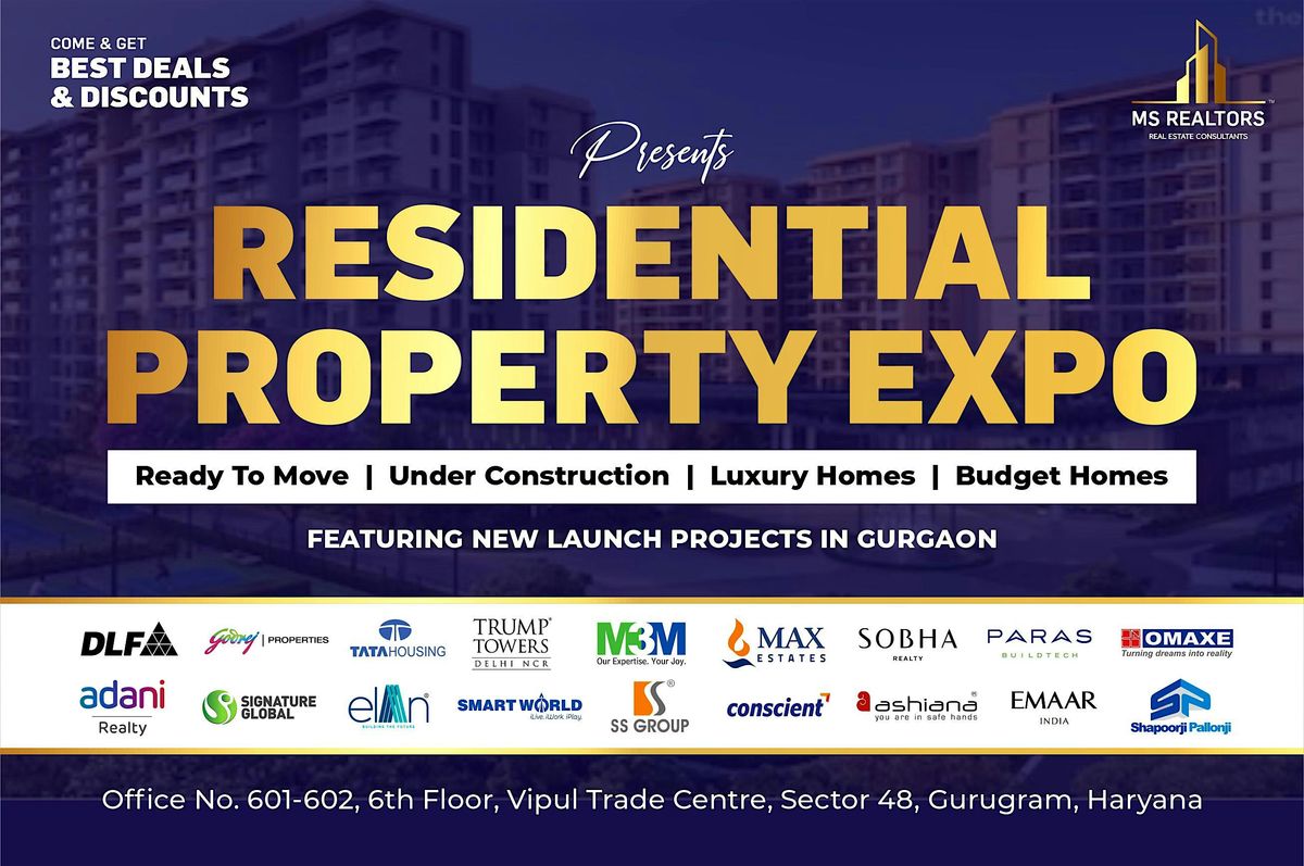 Gurgaon residential expo — gated communities, 18 builders, Aug 8-9