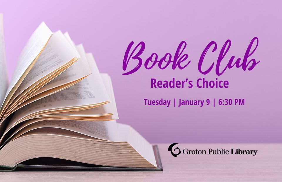 Groton Public Library Book Group, Groton Public Library, January 9 2024
