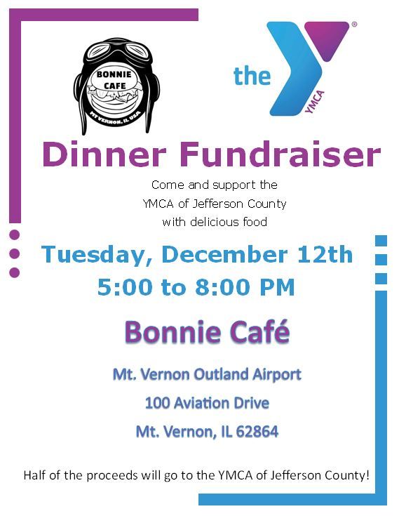 Dinner Fundraiser, Bonnie cafe Mt Vernon il 100 aviation drive mt