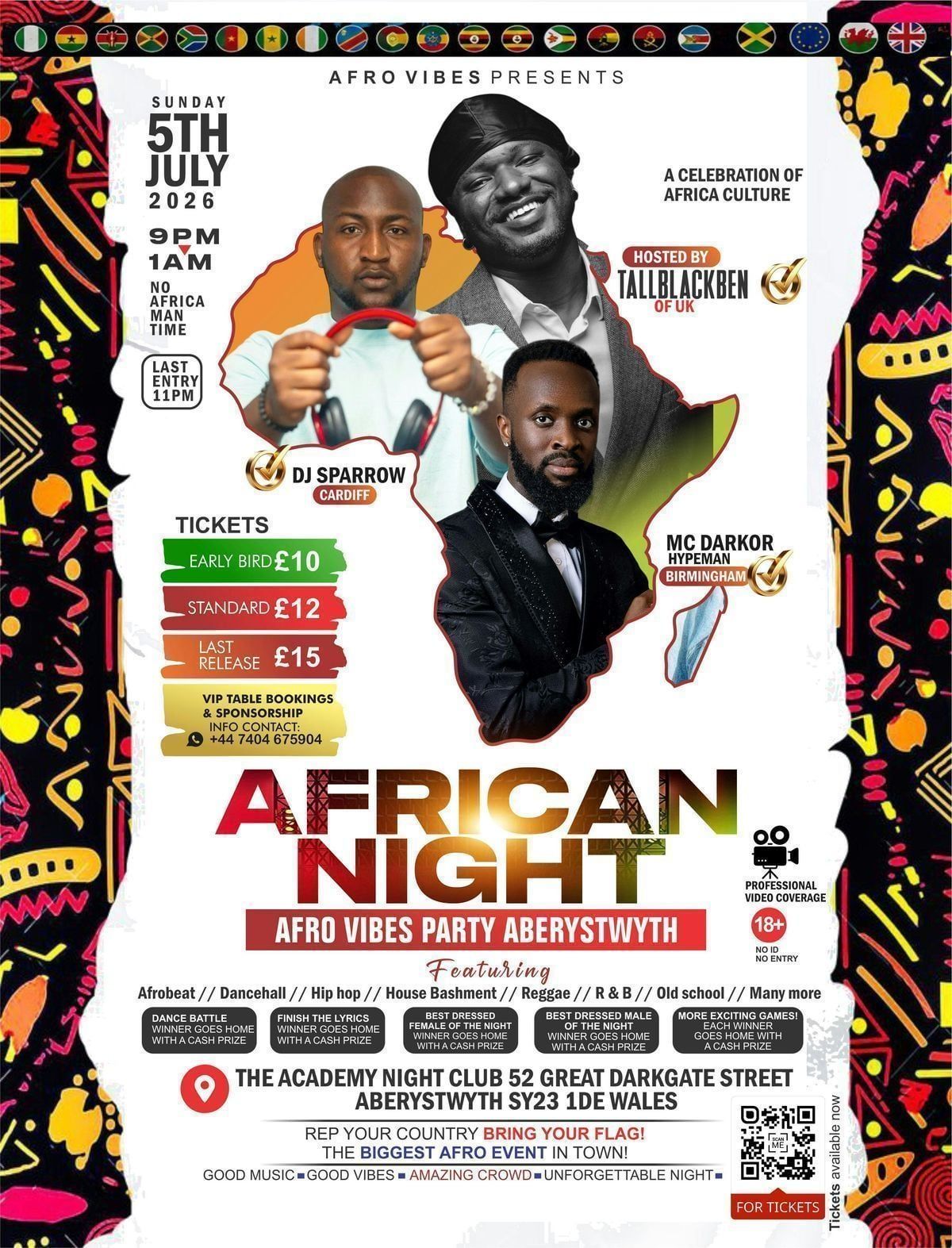 AFRICAN NIGHT/AFRO VIBES PARTY ABERYSTWYTH , The Academy