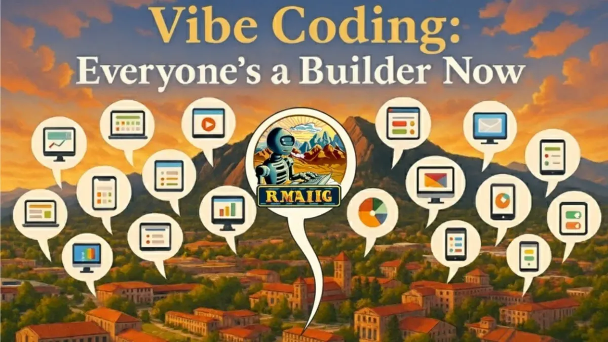 Wed, Sept 17th: Vibe Coding: Everyone’s a Builder Now - 6:00 PM, CU ...