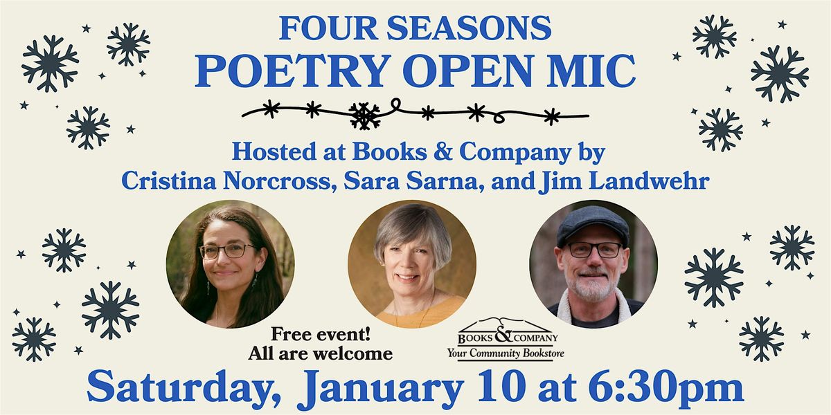Four Seasons Poetry Open Mic - Winter 2026, 10 January | Event in Oconomowoc | AllEvents