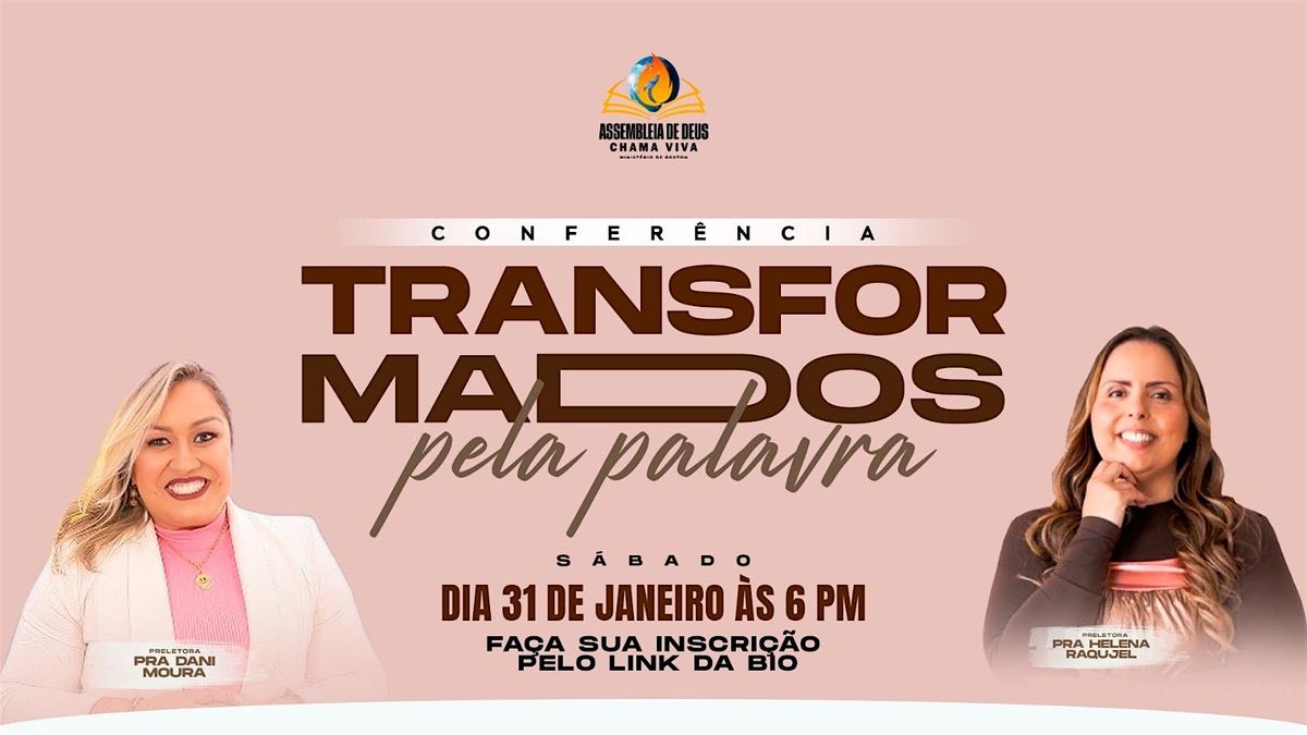 Conferência Transformados pela palavra, 31 January | Event in Everett | AllEvents