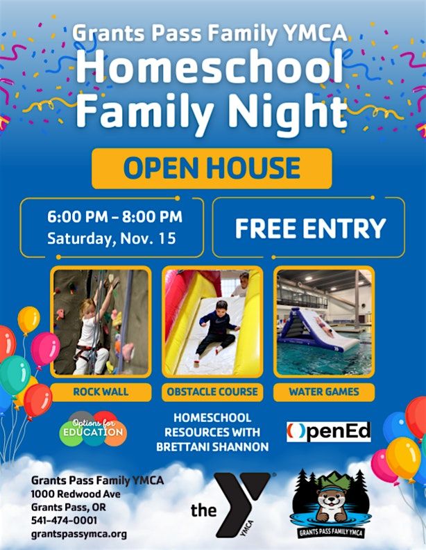 YMCA Homeschool Open House (Rock Wall, Obstacle Course & Pool Games!) | Event in Grants Pass | AllEvents