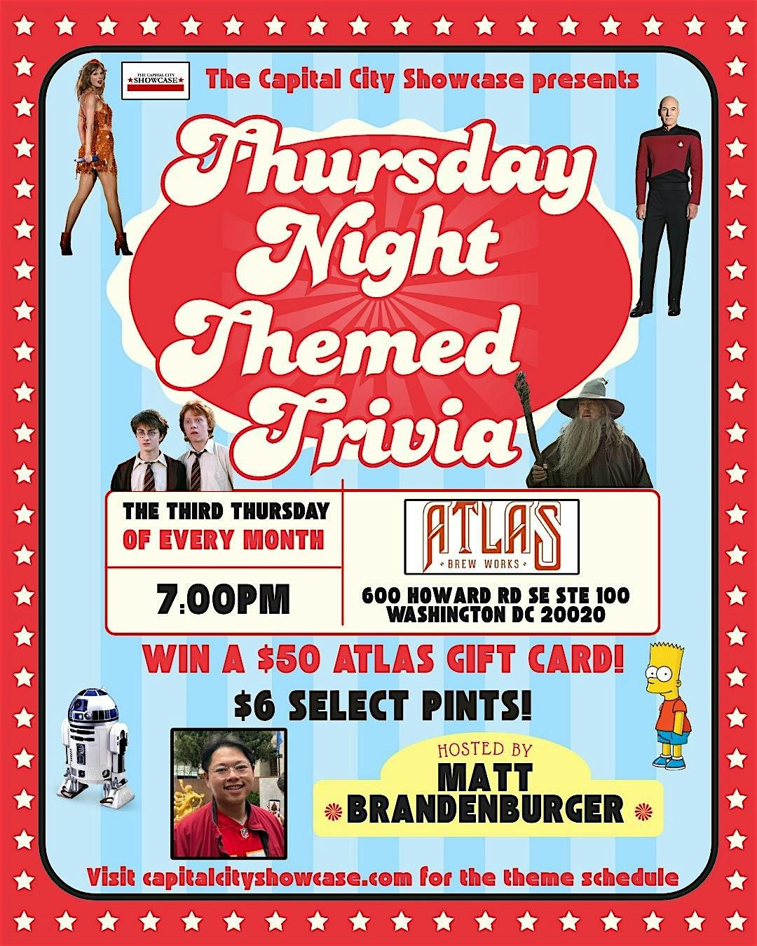 Thursday Night Themed Trivia at Atlas Brew Works Bridge District, Atlas ...