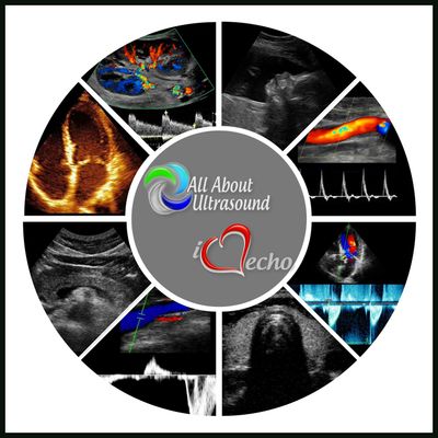 All About Ultrasound | iHeartEcho logo