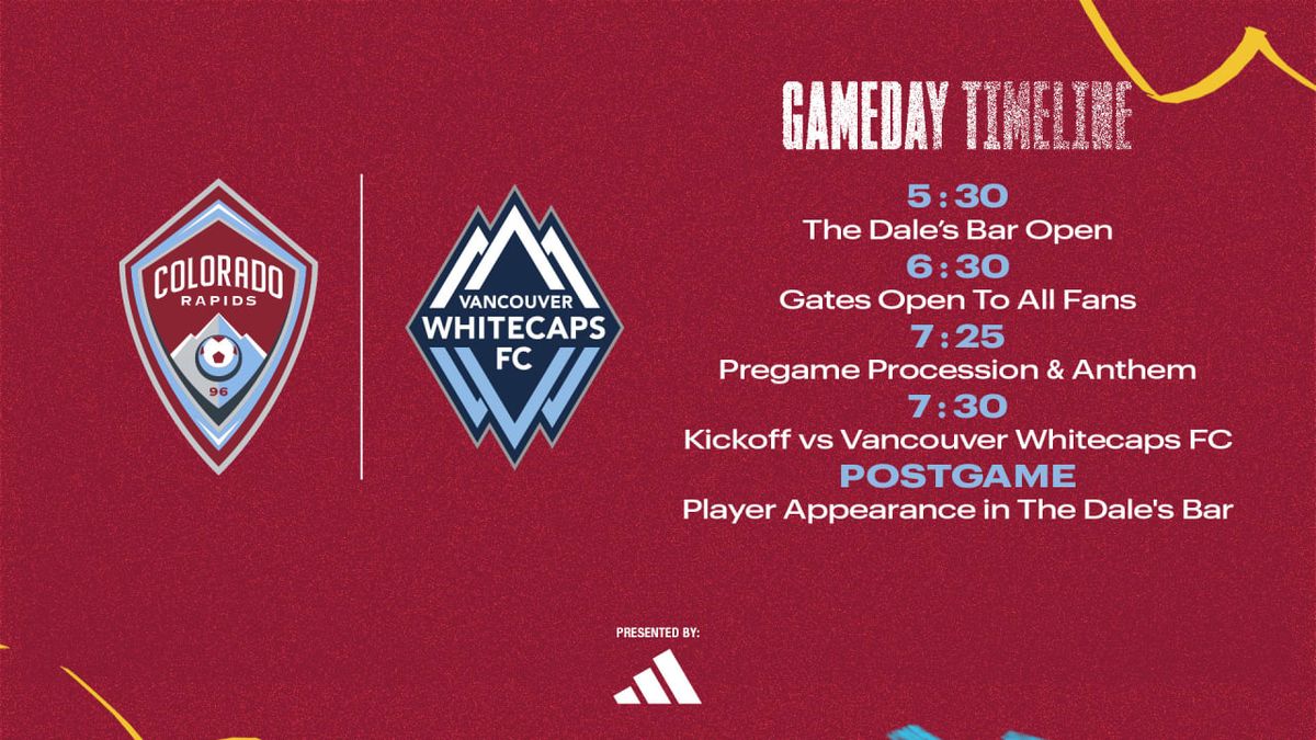 Vancouver Whitecaps FC at Colorado Rapids at Dicks Sporting Goods Park, 12 July | Event in Commerce City | AllEvents
