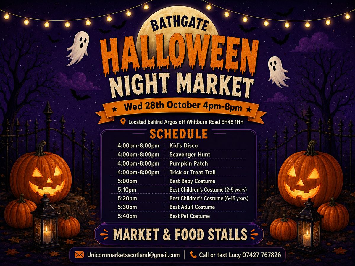 Bathgate Halloween Night Market 2026 – Free Family Event, Bathgate ...