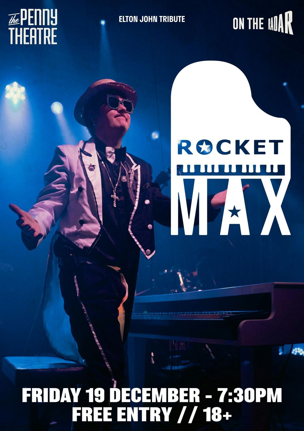 Elton John Tribute Rocket MAX Live At The Penny Theatre, 19 December | Event in Canterbury | AllEvents