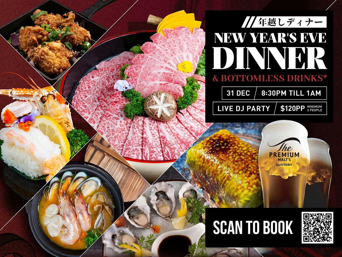 Tetsujin New Year’s Eve Dinner: Bottomless Drinks, DJ & Fireworks, 31 December | Event in Melbourne