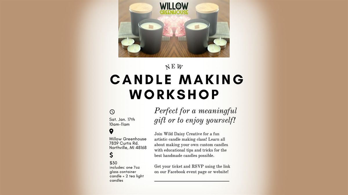 DIY Candle Making Class, 17 January | Event in Northville | AllEvents