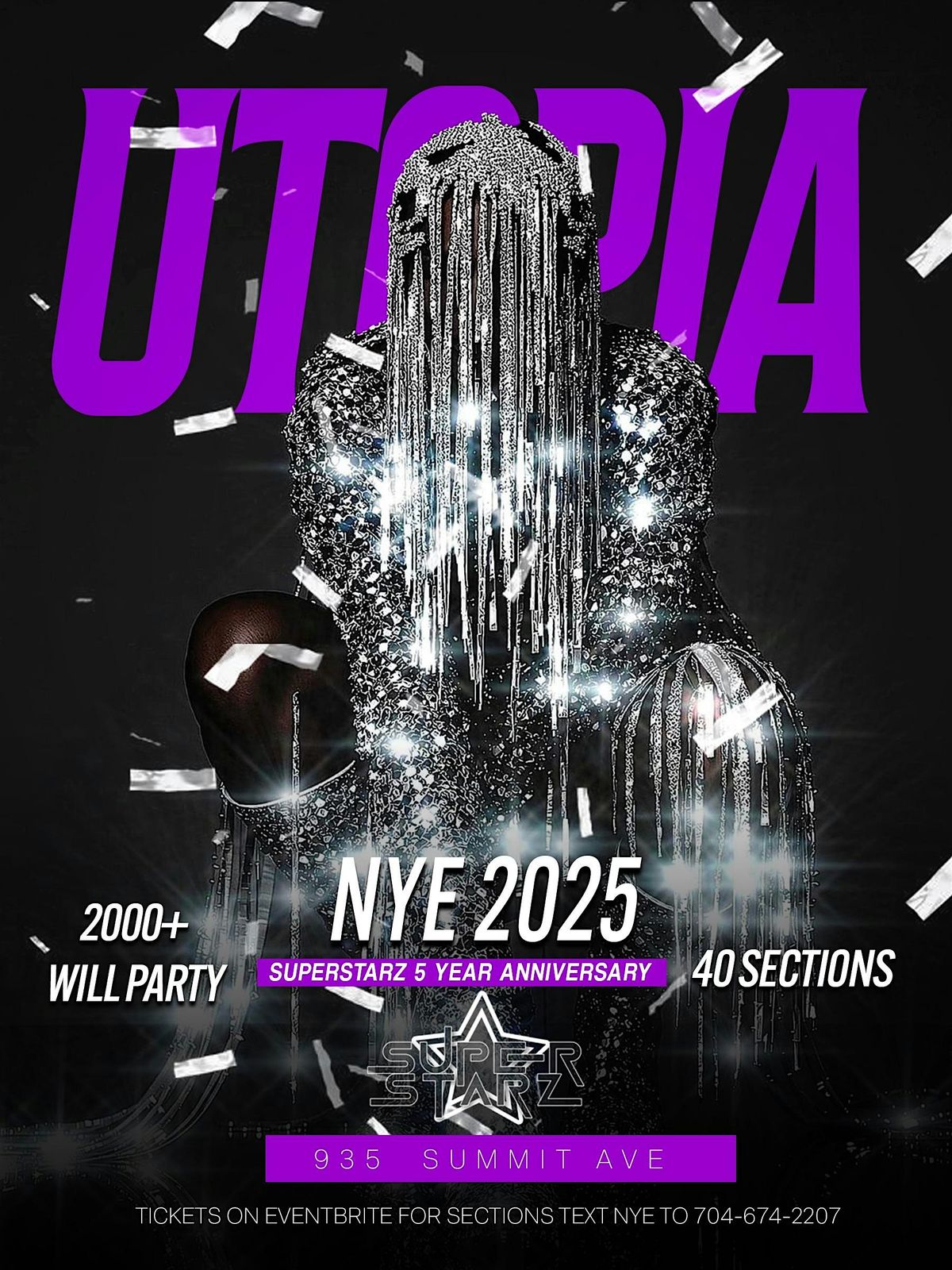 The Biggest NYE Party in the City Utopia Year5 Text 704-674-2207 for tables, 31 December | Event in Charlotte