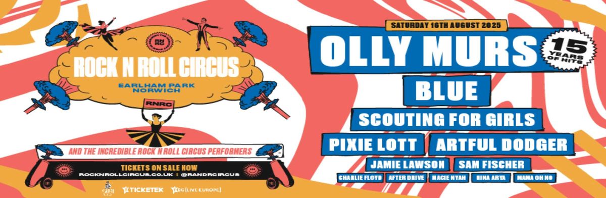 Olly Murs - Rock N Roll Circus 2025 Norwich Tickets, 16 August | Event in Norwich | AllEvents
