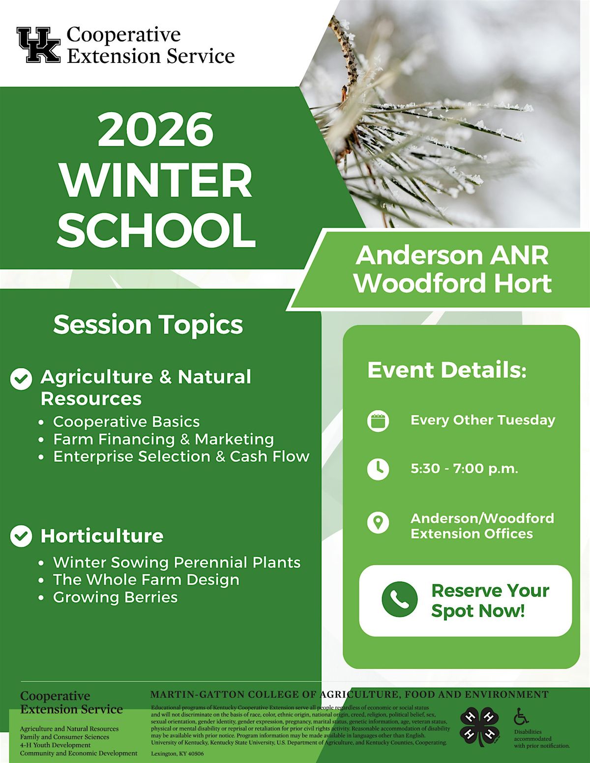 2026 Winter School, 27 January | Event in Lawrenceburg | AllEvents