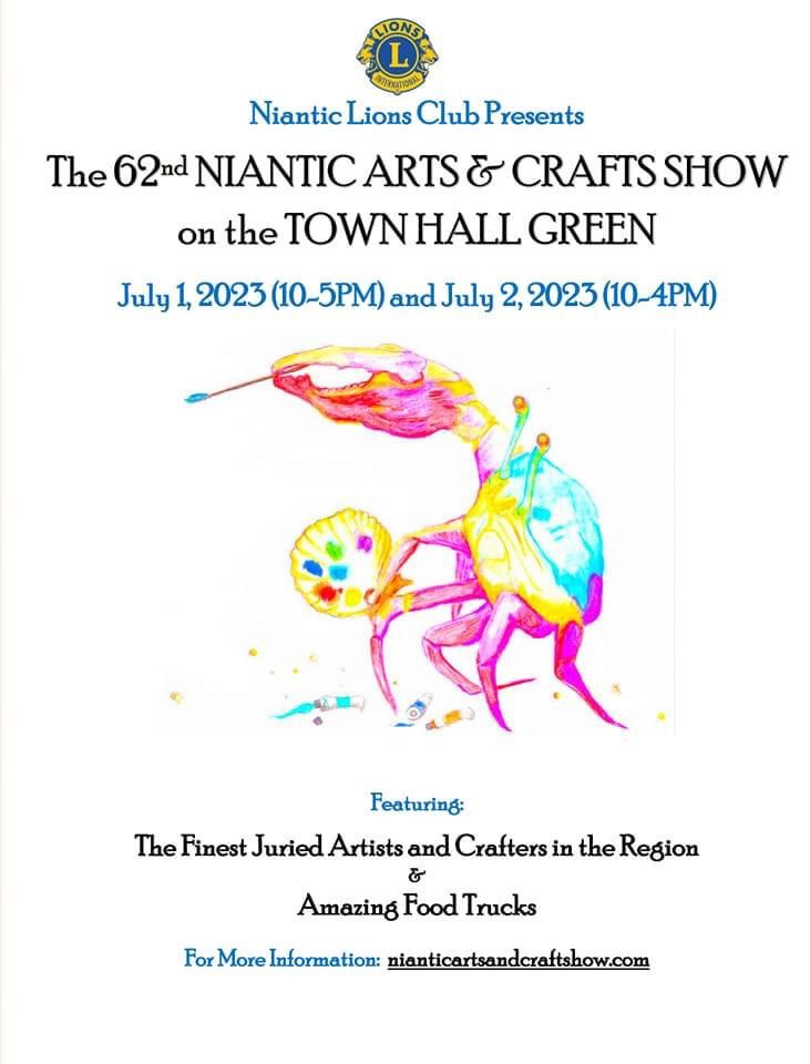 Niantic Arts & Crafts Show, East Lyme Town Hall, Niantic, 1 July to 2