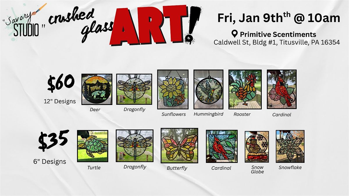 Crushed Glass Art @ Primitive Scentiments (Jan 9th)