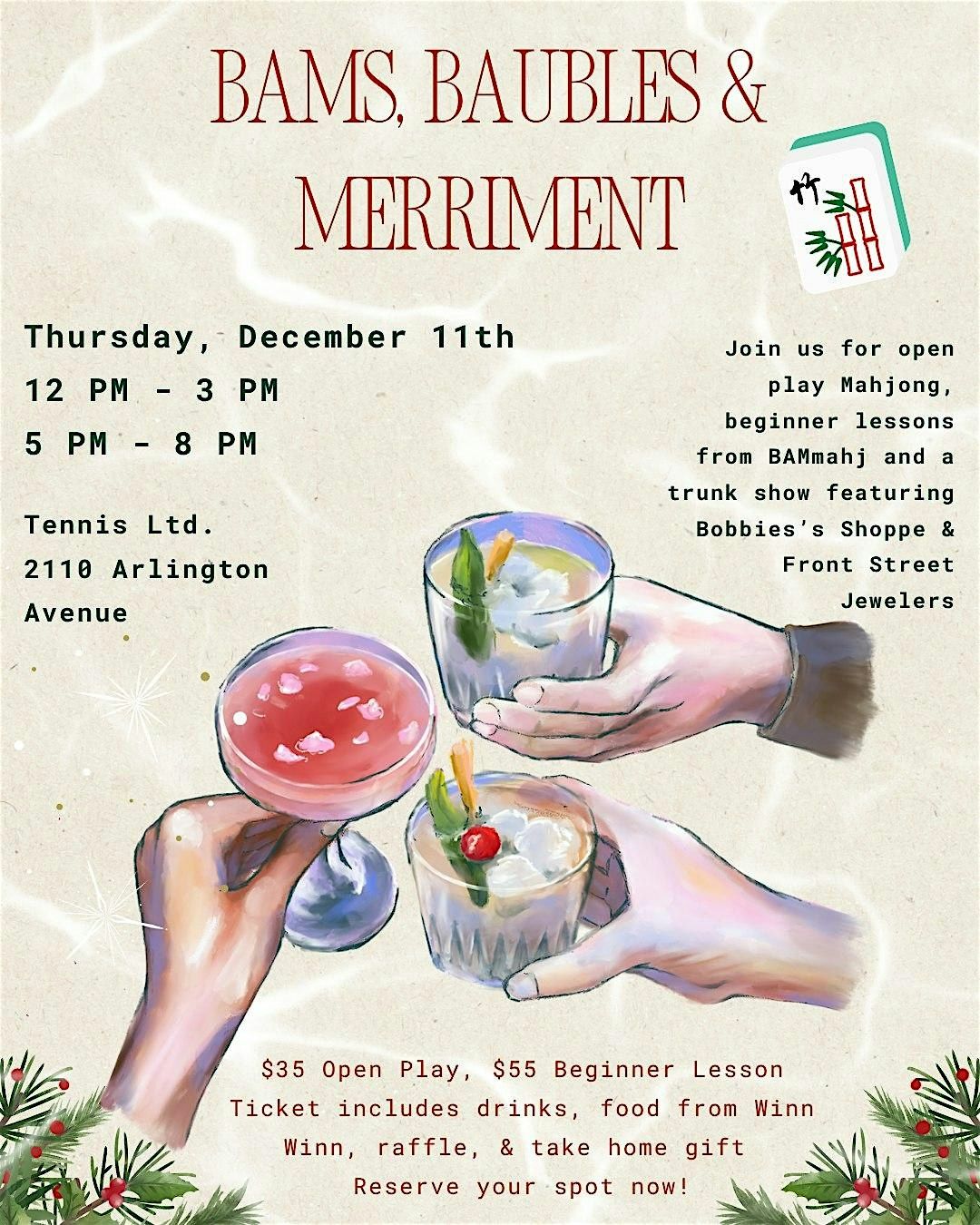 Bams, Baubles, & Merriment!, 11 December | Event in Columbus | AllEvents