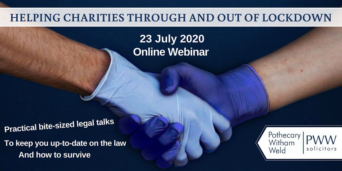 Helping Charities Through and Out of Lockdown, July 23 2020 Online