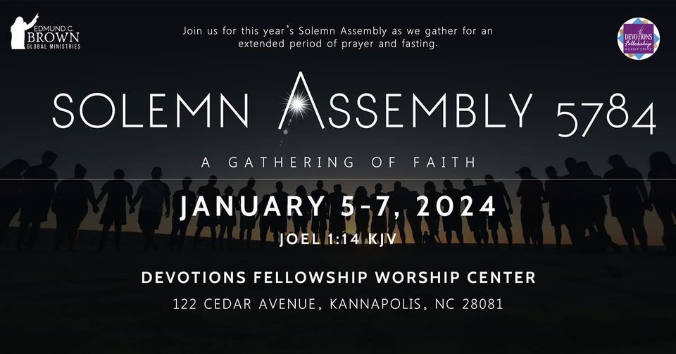 Solemn Assembly 5784, Devotions Fellowship Worship Center, 122 Cedar